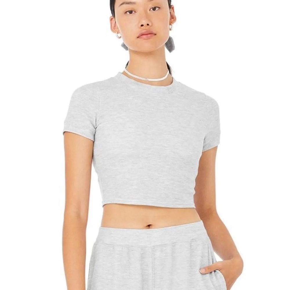 All yoga fireside micro waffle jogger and crop tee